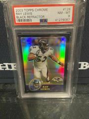 Ray Lewis [Black Refractor] #128 Football Cards 2003 Topps Chrome Prices