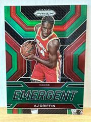 AJ Griffin [Green] #6 Basketball Cards 2022 Panini Prizm Emergent Prices