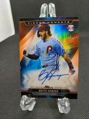 Bryce Harper [Orange Refractor] #MOMA-BH Baseball Cards 2020 Topps Finest Moments Autographs Prices