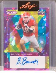 Brock Bowers [Crystal Purple] #BA-BB2 Football Cards 2023 Leaf Vivid Autographs Prices