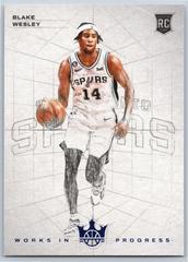 Blake Wesley [Sapphire] #13 Basketball Cards 2022 Panini Court Kings Works in Progress Prices