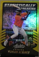 Yordan Alvarez [Spectrum Gold] #SS-7 Baseball Cards 2022 Panini Absolute Statistically Speaking Prices