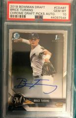 Brice Turang Baseball Cards 2018 Bowman Draft Chrome Picks Autographs Prices