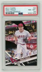 Mike Trout [Leaving Dugout Black] #20 Baseball Cards 2017 Topps Prices