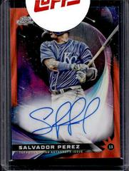 Salvador Perez [Orange Galactic] Baseball Cards 2022 Topps Cosmic Chrome Star Gaze Autographs Prices