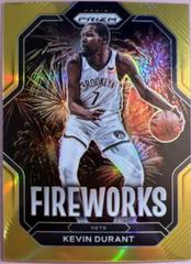 Kevin Durant [Gold] #9 Basketball Cards 2022 Panini Prizm Fireworks Prices