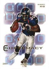 Terrell Davis Basketball Cards 2000 SP Authentic Supremacy Prices