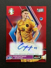 Sven Botman [Red Refractor] Soccer Cards 2023 Topps Finest Road to UEFA EURO Autograph Prices