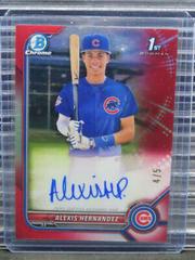 Alexis Hernandez [Red Refractor] #CPA-AH Baseball Cards 2022 Bowman Chrome Prospect Autographs Prices