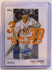 David Wright Baseball Cards 2023 Topps Welcome to the Club Autographs Prices