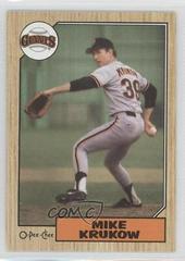 Mike Krukow #241 Baseball Cards 1987 O Pee Chee Prices