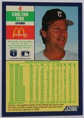 Carlton Fisk #4 Baseball Cards 1990 Score McDonald's Prices