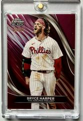 Bryce Harper [Magenta Refractor] #67 Baseball Cards 2024 Topps Chrome Black Prices