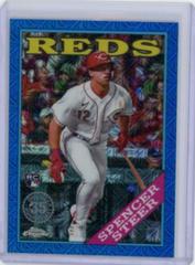 Spencer Steer [Blue] #2T88C-82 Baseball Cards 2023 Topps Series 2 1988 Chrome Prices