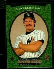 Wade Boggs [Checklist 1-69] #25 Baseball Cards 1995 SP Prices