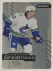 Quinn Hughes #CG-6 Hockey Cards 2021 Upper Deck Synergy Cast for Greatness Prices