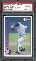 Nolan Ryan #11 Baseball Cards 1993 Pacific Nolan Ryan 27th Season Limited Prices