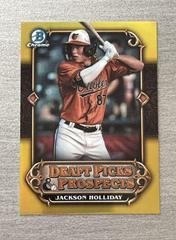 Jackson Holliday [Gold] #DPP-10 Baseball Cards 2023 Bowman Draft Picks & Prospects Prices