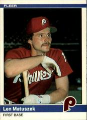 Len Matuszek Baseball Cards 1984 Fleer Prices