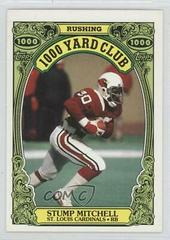 Stump Mitchell #25 Football Cards 1986 Topps 1000 Yard Club Prices