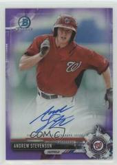 Andrew Stevenson [Chrome Purple Refractor] Baseball Cards 2017 Bowman Prospect Autographs Prices