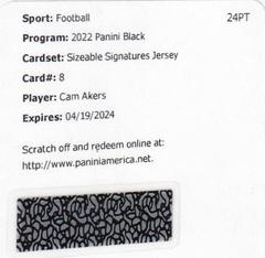 Cam Akers Football Cards 2022 Panini Black Sizeable Signatures Jersey Prices