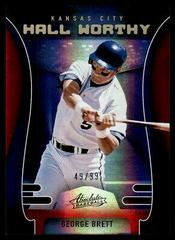 George Brett [Retail Red] #HW-13 Baseball Cards 2022 Panini Absolute Hall Worthy Prices