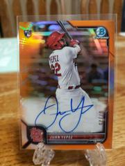 Juan Yepez [Orange Refractor] #CRA-JY Baseball Cards 2022 Bowman Chrome Rookie Autographs Prices