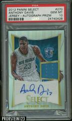 Anthony Davis [Jersey Autograph Prizm] #270 Basketball Cards 2012 Panini Select Prices