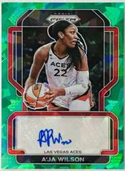 A'ja Wilson [Green Ice] Basketball Cards 2022 Panini Prizm WNBA Signatures Prices