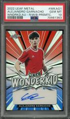 Alejandro Garnacho [Prismatic Red White Blue] #WK-AG1 Soccer Cards 2022 Leaf Metal Wonderkid Autographs Prices