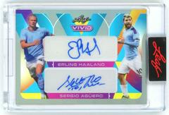 Erling Haaland , Sergio Aguero Soccer Cards 2022 Leaf Vivid Dual Autographs Prices