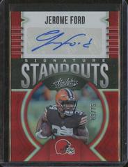 Jerome Ford [Red] #SS-15 Football Cards 2023 Panini Absolute Signature Standouts Prices