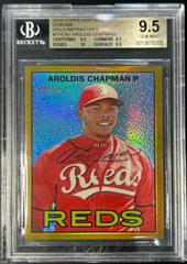 Aroldis Chapman [Chrome Gold Refractor] Baseball Cards 2016 Topps Heritage Prices