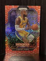 LeBron James [Red Shimmer] Basketball Cards 2022 Panini Prizm Monopoly Prices