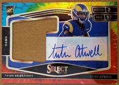 Tutu Atwell [Tie Dye] #PS-TAT Football Cards 2021 Panini Select Prime Selections Signatures Prices