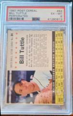 Bill Tuttle [Perforated] #84 Baseball Cards 1961 Post Cereal Prices
