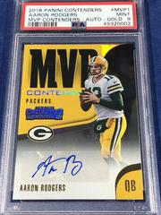 Aaron Rodgers [Gold] Football Cards 2018 Panini Contenders MVP Autographs Prices
