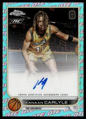 Kanaan Carlyle [Aqua] #CA-KC1 Basketball Cards 2022 Topps Chrome OTE Overtime Elite Autographs Prices