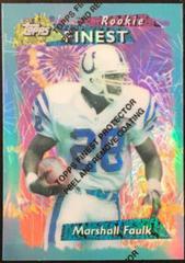 Marshall Faulk [Refractor] #125 Football Cards 1995 Topps Finest Prices