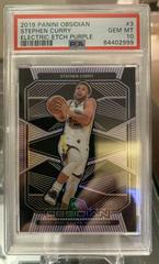 Stephen Curry [Purple] #3 Basketball Cards 2019 Panini Obsidian Prices