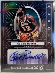 Cazzie Russell [Purple] Basketball Cards 2021 Panini Obsidian Aurora Autographs Prices