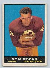 Sam Baker Football Cards 1961 Topps Prices