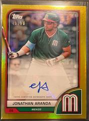 Jonathan Aranda [Gold] Baseball Cards 2023 Topps World Classic Autographs Prices