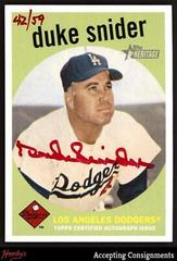 Duke Snider [Red Ink] #ROADS Baseball Cards 2008 Topps Heritage Real One Autographs Prices