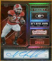 Nick Chubb [Playoff Autograph] #112 Football Cards 2018 Panini Contenders Draft Picks Prices