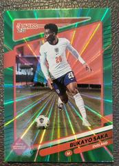 Bukayo Saka [Green Laser] #54 Soccer Cards 2021 Panini Donruss Road to Qatar Prices