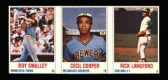 Cecil Cooper, Rick Langford, Roy Smalley [Hand Cut Panel] Baseball Cards 1978 Hostess Prices