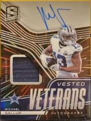 Michael Gallup [Hyper] Football Cards 2022 Panini Spectra Vested Veterans Patch Autographs Prices