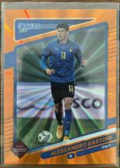 Alessandro Bastoni [Orange Laser] Soccer Cards 2021 Panini Donruss Road to Qatar Prices